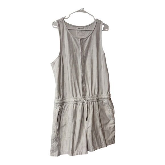 Athleta Women's Romper White Sleeveless Shorts Cinch Waist Size XL - Picture 3 of 13